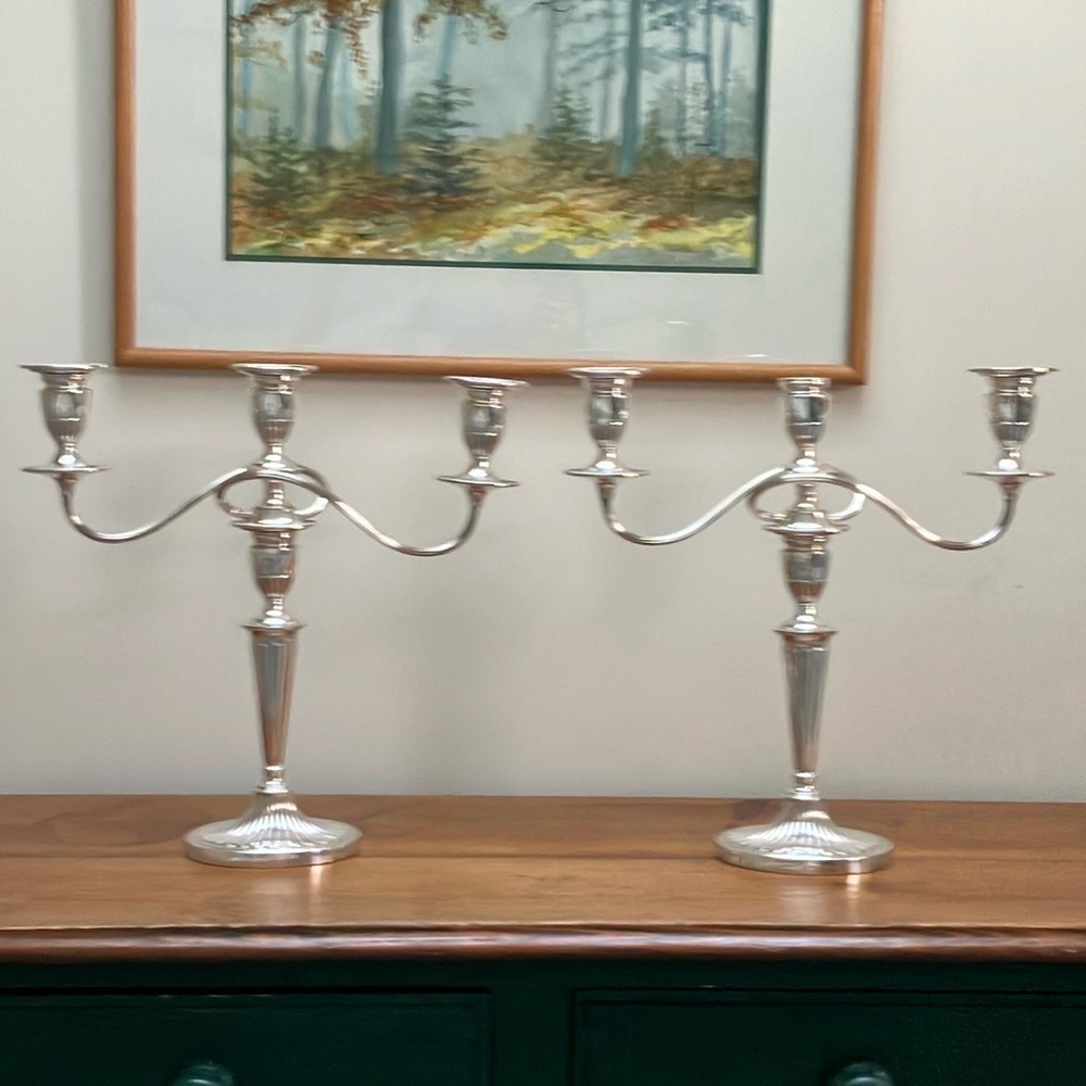 Silver-Plated Candleabra